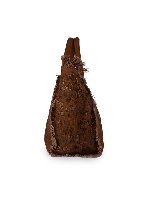 Borsa Vanity Leopard in canvas con strass Mc2 Saint Barth | VANITY06732H STRASS LEOPARD 18